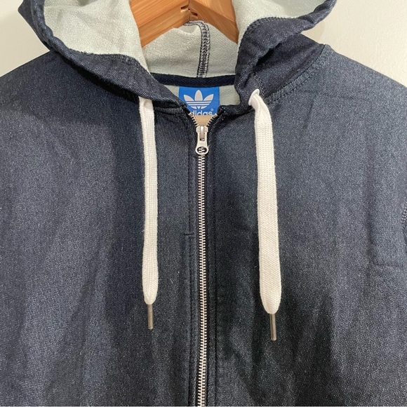 adidas Sweat Zip Hoodie Indigo Denim - Picture 6 of 16